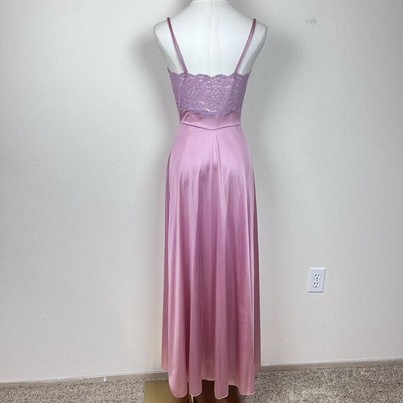 Vintage Lily Of France Nightgown Womens Petite Maxi Gown Lace Neglige Boudoir - Picture 13 of 13